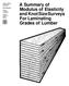 A Summary of Modulus of Elasticity and Knot Size Surveys For Laminating Grades of Lumber