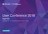 User Conference 2018 Agenda
