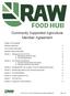 Community Supported Agriculture Member Agreement