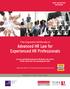 The Osgoode Certificate in Advanced HR Law for Experienced HR Professionals