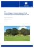 Prince of Wales / Omāroro Reservoir: Draft Construction Environmental Management Plan