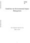Guidelines for Environmental Impact Management