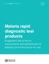 Malaria rapid diagnostic test products