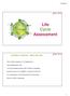 6/30/2017. Life Cycle Assessment