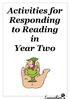 Activities for Responding to Reading in Year Two