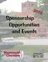 Sponsorship Opportunities and Events