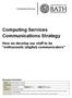 Computing Services Communications Strategy