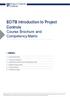 ECITB Introduction to Project Controls Course Brochure and Competency Matrix