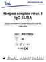 Herpes simplex virus 1 IgG ELISA