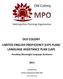 Metropolitan Planning Organization OLD COLONY LIMITED ENGLISH PROFICIENCY (LEP) PLAN/ LANGUAGE ASSISTANCE PLAN (LAP)