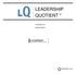 LEADERSHIP QUOTIENT. LQ2 Report for: Sample Report