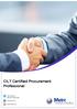 CILT Certified Procurement Professional. Contents are subject to change. For the latest updates visit