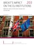 BREXIT S IMPACT ON THE EU INSTITUTIONS IMMEDIATE IMPLICATIONS AND POSSIBILITIES FOR REFORM UTRIKESPOLITISK A INSTITUTET