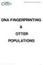 DNA FINGERPRINTING & OTTER POPULATIONS