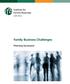 Family Business Challenges Planning Succession