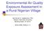 Environmental Air Quality Exposure Assessment in a Rural Nigerian Village