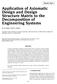Application of Axiomatic Design and Design Structure Matrix to the Decomposition of Engineering Systems