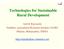 Technologies for Sustainable Rural Development