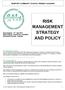 RISK MANAGEMENT STRATEGY AND POLICY