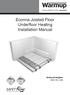 Econna Joisted Floor Underfloor Heating Installation Manual