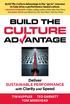 CULTURE AD ANTAGE BUILD THE. Deliver SUSTAINABLE PERFORMANCE. with Clarity and Speed TIM KUPPLER TED GARNETT TOM MOREHEAD