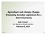 Agriculture and Climate Change: Promoting Sensible Legislation for a Green Economy