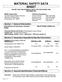 MATERIAL SAFETY DATA SHEET DO NOT USE THIS PRODUCT UNTIL YOU HAVE READ THIS INFORMATION