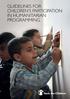 guidelines for Children s Participation in Humanitarian Programming