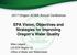 EPA Vision, Objectives and Strategies for Improving Oregon s Water Quality