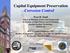 Capital Equipment Preservation -Corrosion Control