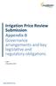 Irrigation Price Review Submission Appendix B Governance arrangements and key legislative and regulatory obligations