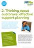 2. Thinking about outcomes: effective support planning