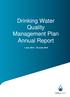 Drinking Water Quality Management Plan Annual Report