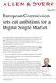 European Commission sets out ambitions for a Digital Single Market