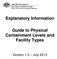 Explanatory Information. Guide to Physical Containment Levels and Facility Types