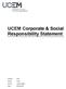UCEM Corporate & Social Responsibility Statement