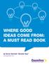 WHERE GOOD IDEAS COME FROM: A MUST READ BOOK