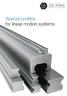 Special profiles for linear motion systems
