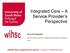 Integrated Care A Service Provider s Perspective