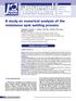 A study on numerical analysis of the resistance spot welding process