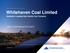 Whitehaven Coal Limited Australia s Leading High Quality Coal Company