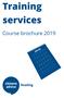 Training services. Course brochure 2019