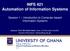 INFS 421 Automation of Information Systems
