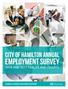 City of Hamilton Annual. Employment Survey 2016 AND 2017 TABLES AND CHARTS