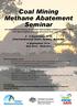 Coal Mining Methane Abatement Seminar