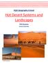 Hot Desert Systems and Landscapes