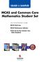 MCAS and Common Core Mathematics Student Set