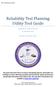 Reliability Test Planning Utility Tool Guide