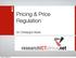 Pricing & Price Regulation