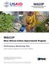 WACIP. West African Cotton Improvement Program. Performance Monitoring Plan. USAID Cooperative Agreement No. 624 A